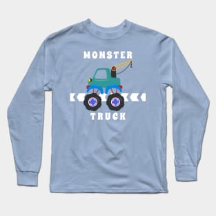 Vector illustration of monster truck with cartoon style Long Sleeve T-Shirt